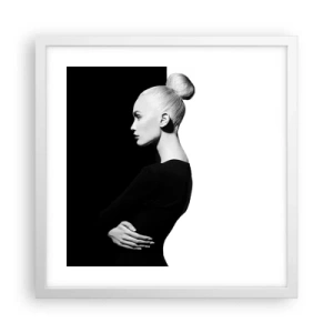 Poster in cornice bianca - Semplicemente donna - 40x40 cm