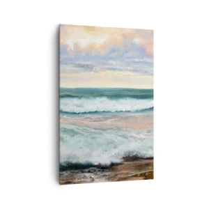 Quadro su tela - Stampe su Tela - Onde del mare contro un cielo nuvoloso al tramonto - 80x120cm - Dove l'anima si calma - Decorazione murale moderna per soggiorno e camera da letto ARTTOR