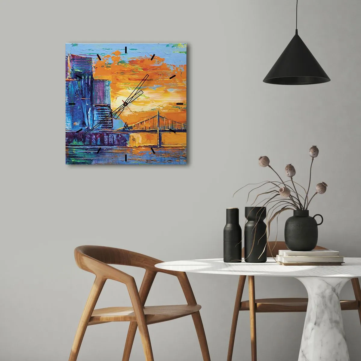 Orologio da parete - Orologio in Vetro - Cultura e natura - 40x40 cm