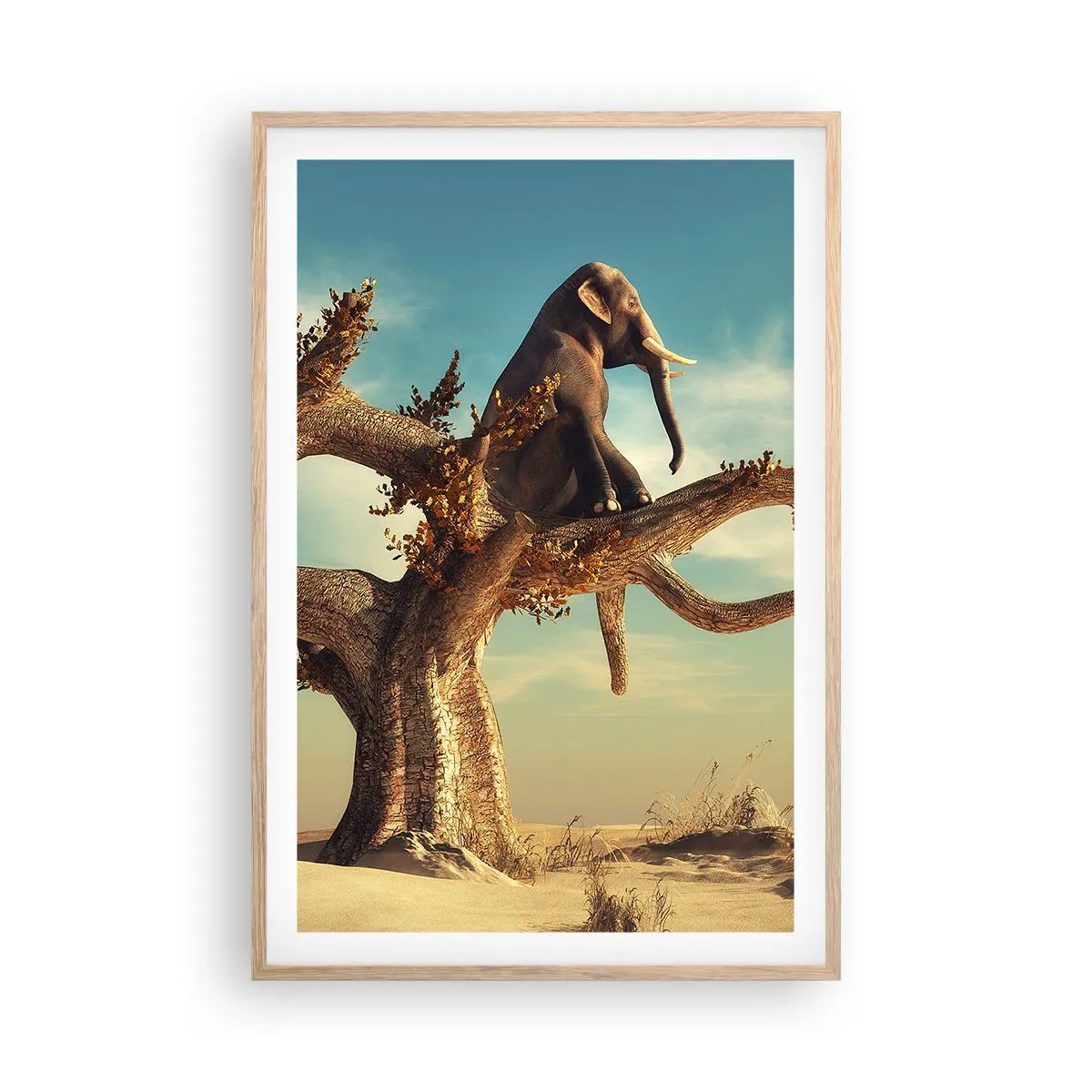 Poster in cornice rovere chiaro - Nuovo punto di vista - 61x91 cm