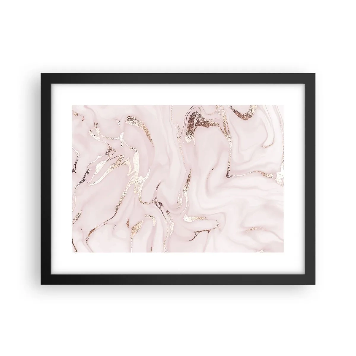 Poster in cornice nera - Nella follia rosa - 40x30 cm
