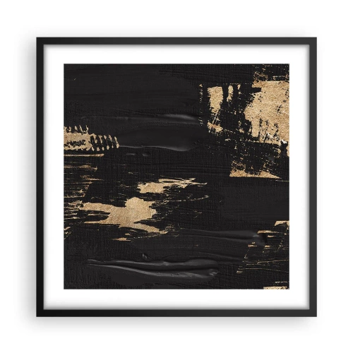 Poster in cornice nera - Tracce del contatto - 50x50 cm