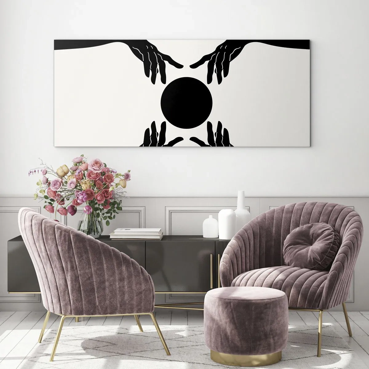 Quadro su vetro - Segno misterioso - 100x40 cm