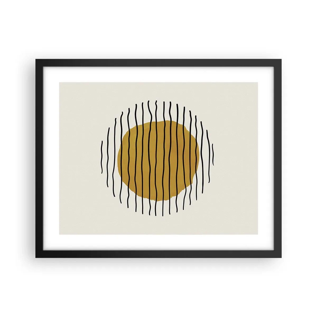 Poster in cornice nera - Astrazione fremente di calore - 50x40 cm