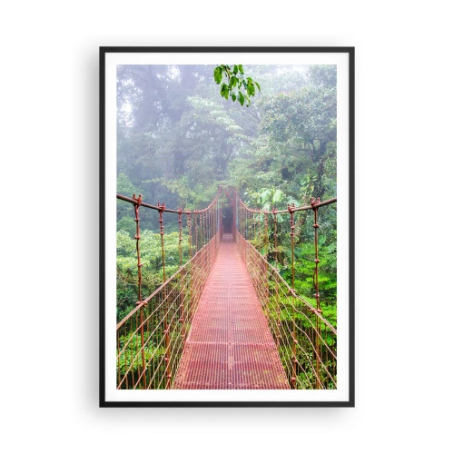 Poster in cornice nera - Sospeso sopra gli alberi - 70x100 cm