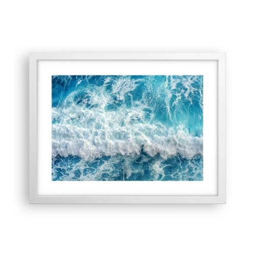 Poster in cornice bianca - Con gioia e saltellando - 40x30 cm