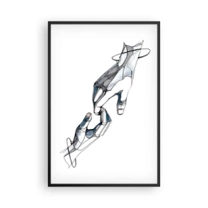 Poster in cornice nera - Buon gesto - 61x91 cm