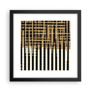 Poster in cornice nera - Astrazione architettonica - 30x30 cm