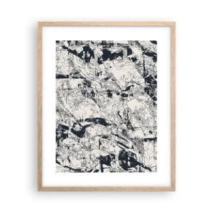 Poster in cornice rovere chiaro - La compenetrazione degli opposti - 40x50 cm