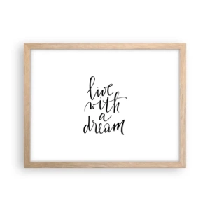 Poster in cornice rovere chiaro - Of course - 40x30 cm