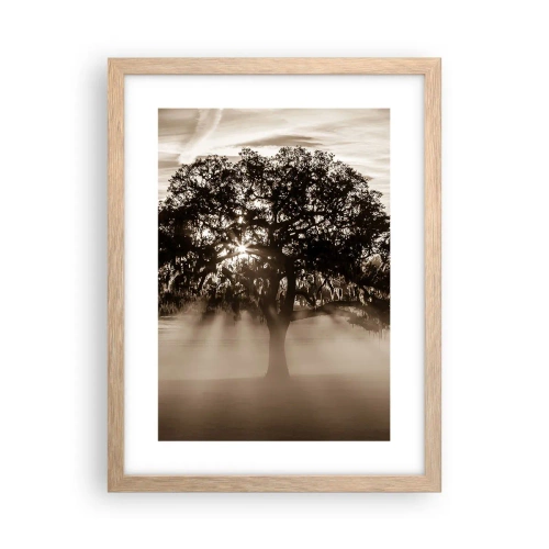 Poster in cornice rovere chiaro - L'albero delle sole buone notizie - 30x40 cm