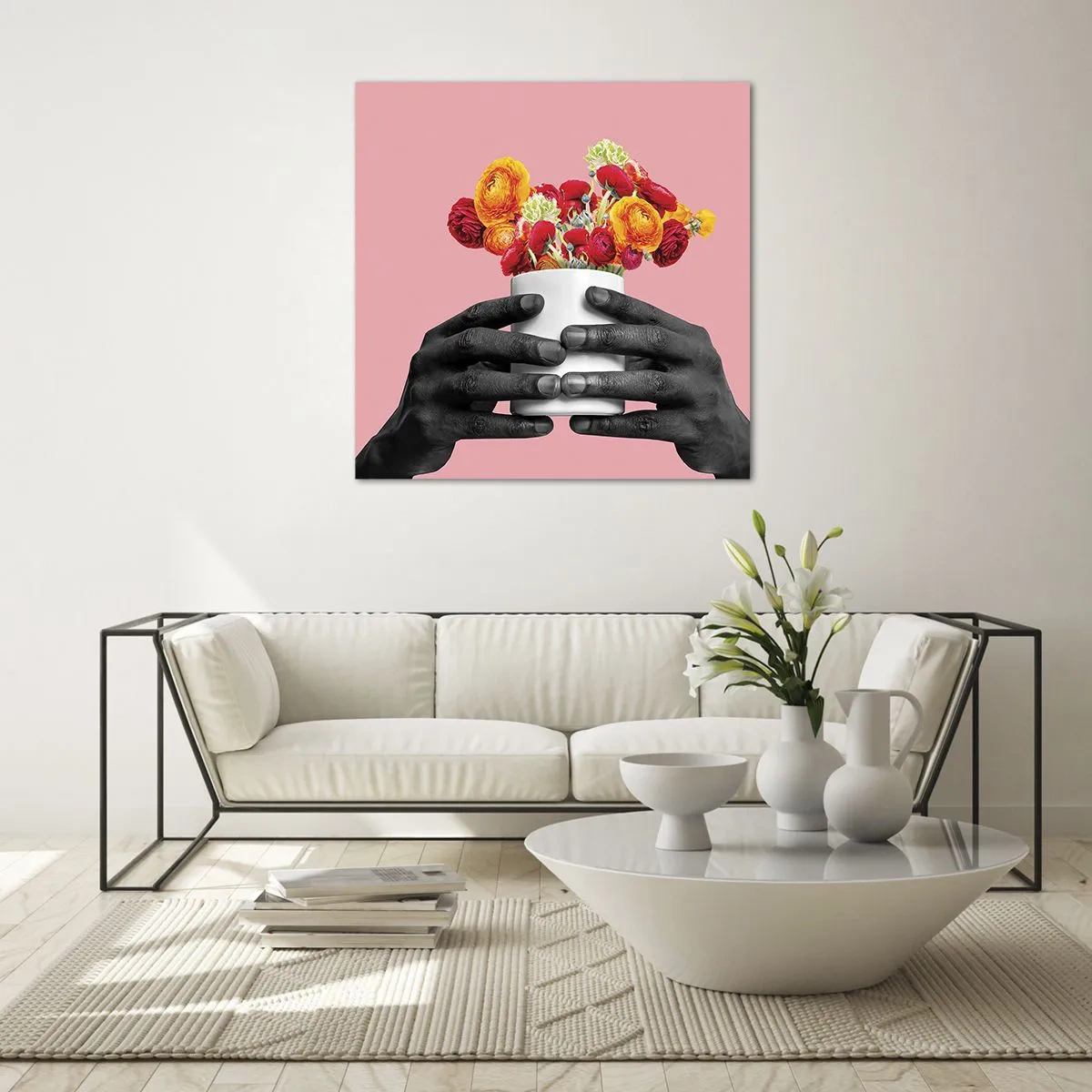 Quadro su vetro - Apoteosi di vita - 30x30 cm