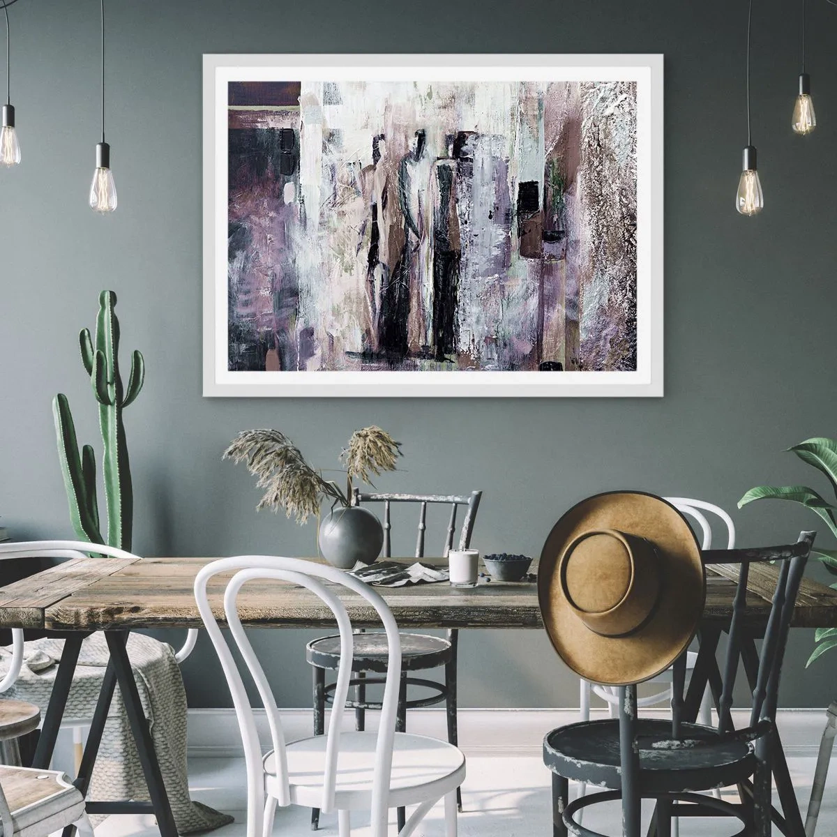 Poster in cornice bianca - Triade misteriosa - 91x61 cm