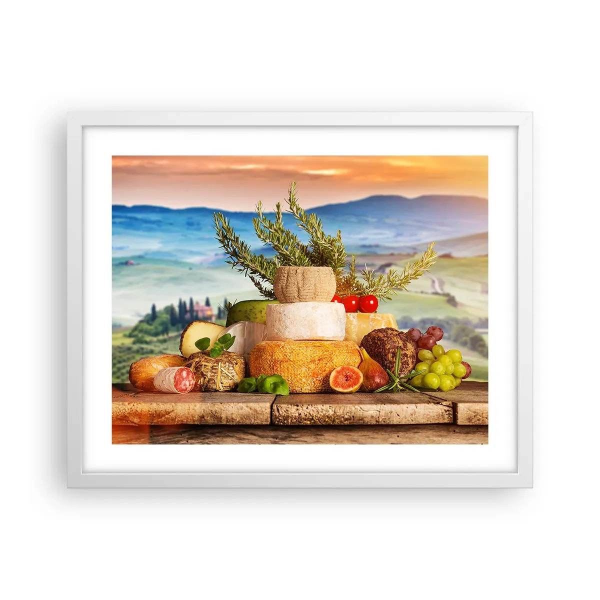 Poster in cornice bianca - La gioia italiana della vita - 50x40 cm