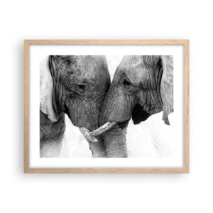 Poster in cornice rovere chiaro - Dichiarazione sincera - 50x40 cm