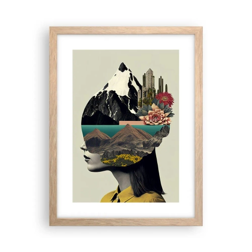 Poster in cornice rovere chiaro - La donna è sempre un mistero - 30x40 cm