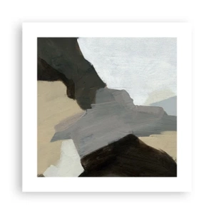 Poster - Astrazione: il crocevia del grigio - 40x40 cm