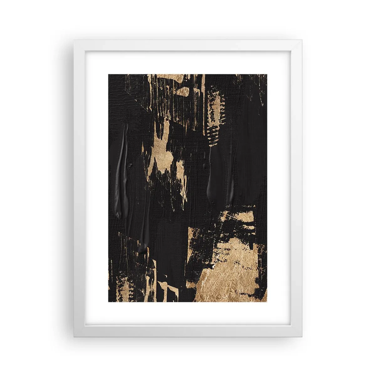 Poster in cornice bianca - Tracce del contatto - 30x40 cm