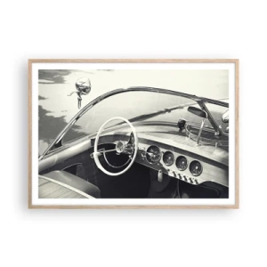 Poster in cornice rovere chiaro - Il ricco e il povero - 100x70 cm