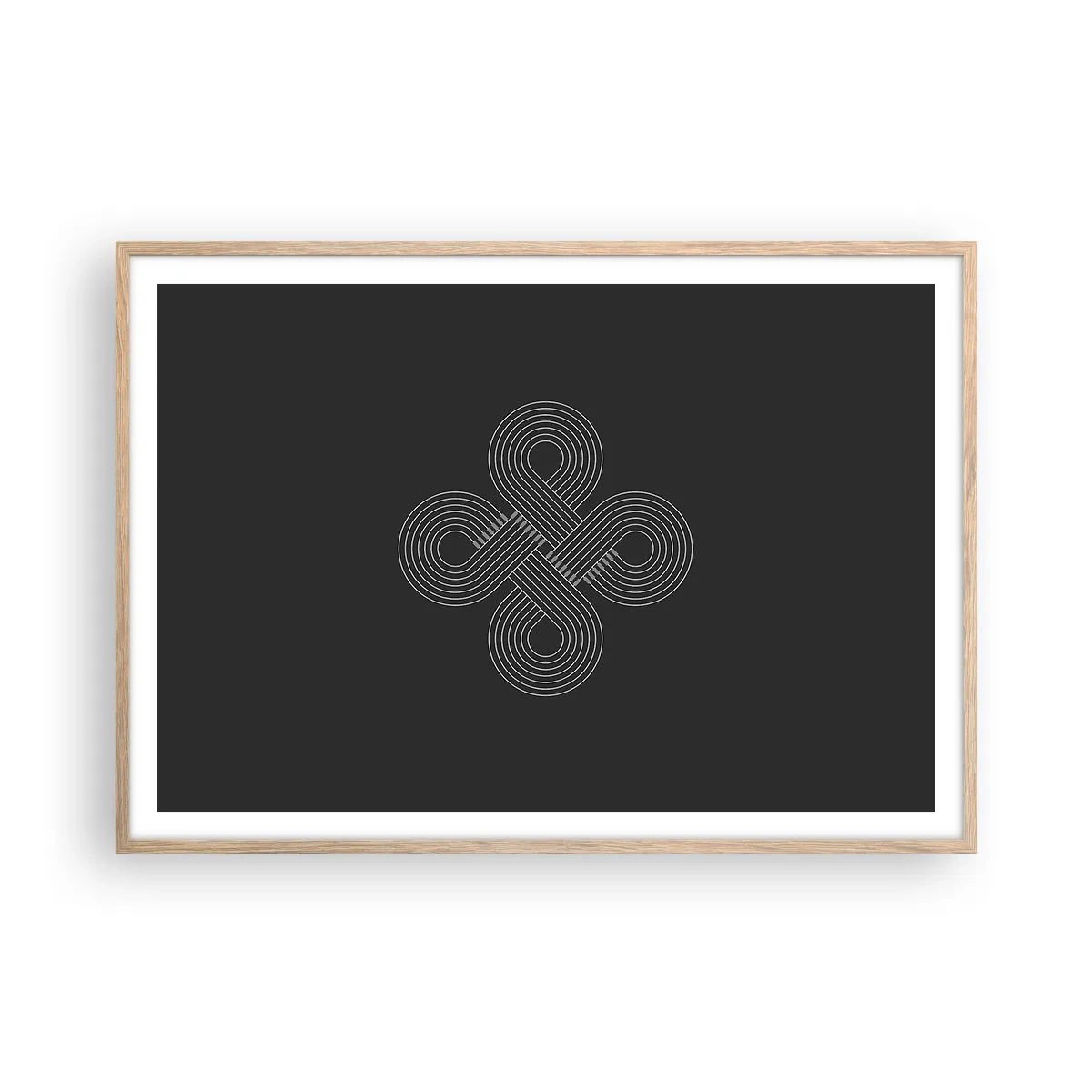 Poster in cornice rovere chiaro - Nello spirito celtico - 100x70 cm