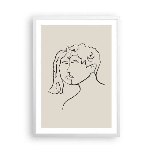 Poster in cornice bianca - E divennero una cosa sola - 50x70 cm