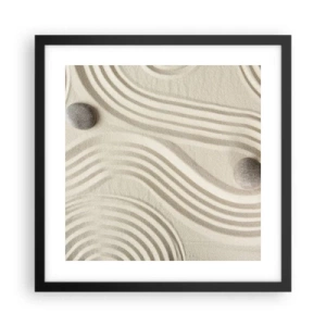 Poster in cornice nera - Il tocco del calore - 40x40 cm