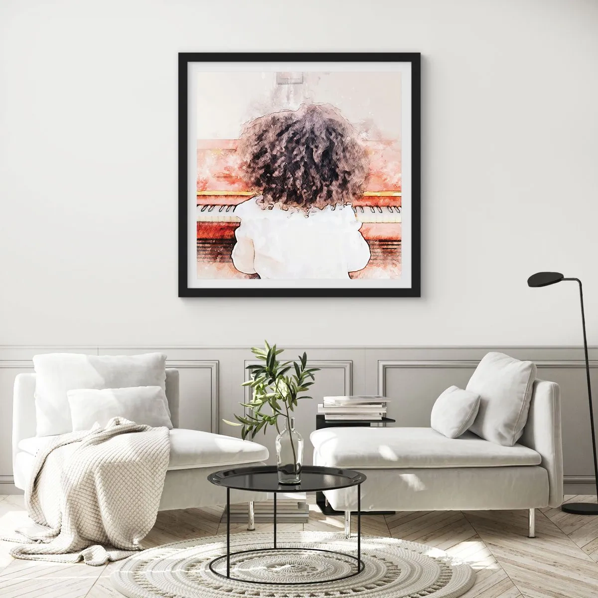 Poster in cornice nera - Nel nuovo mondo - 60x60 cm