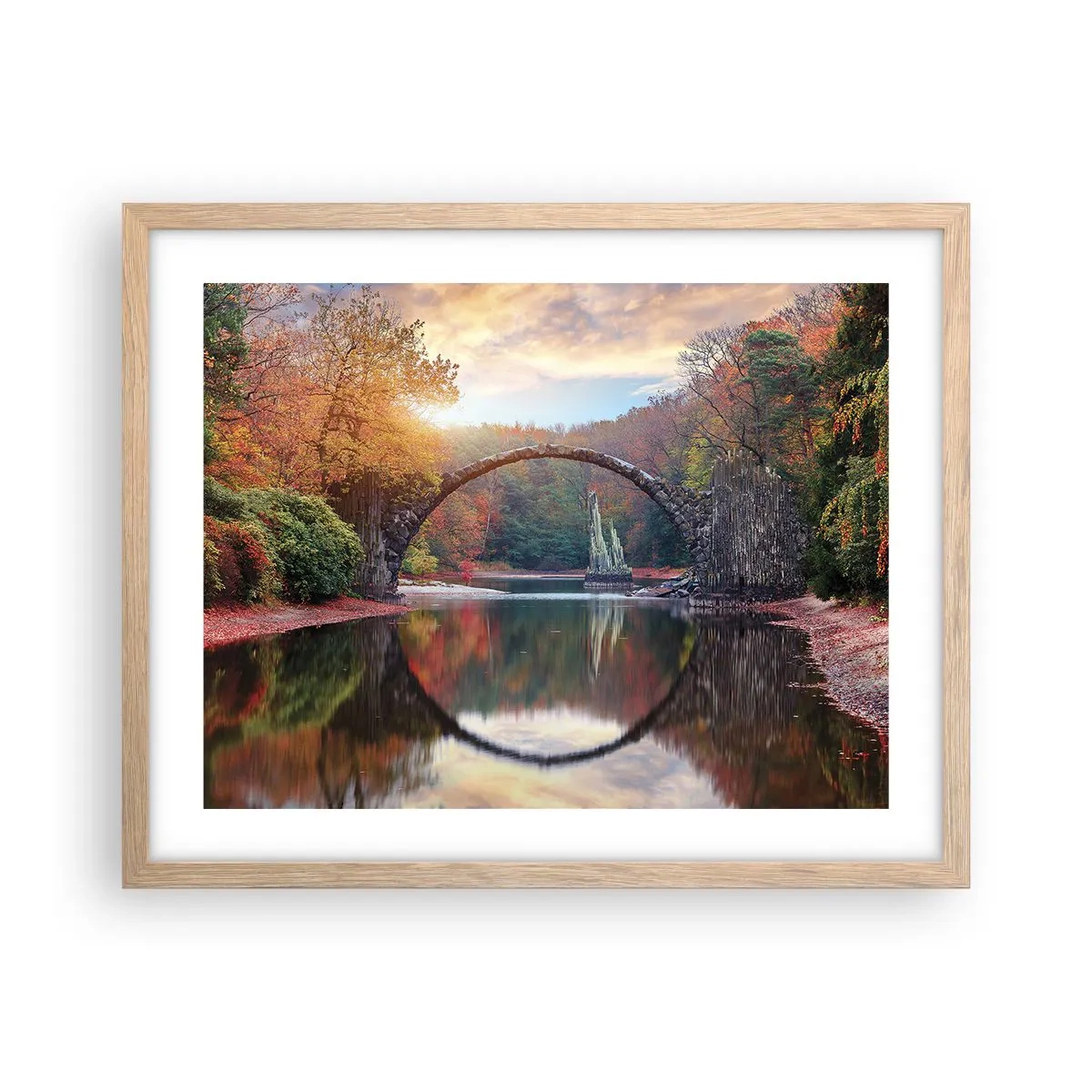 Poster in cornice rovere chiaro - Dall'altro lato dello specchio - 50x40 cm