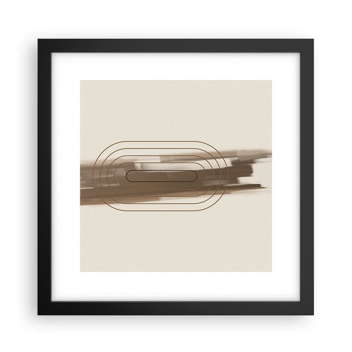 Poster in cornice nera - Un soffio di grigio - 30x30 cm