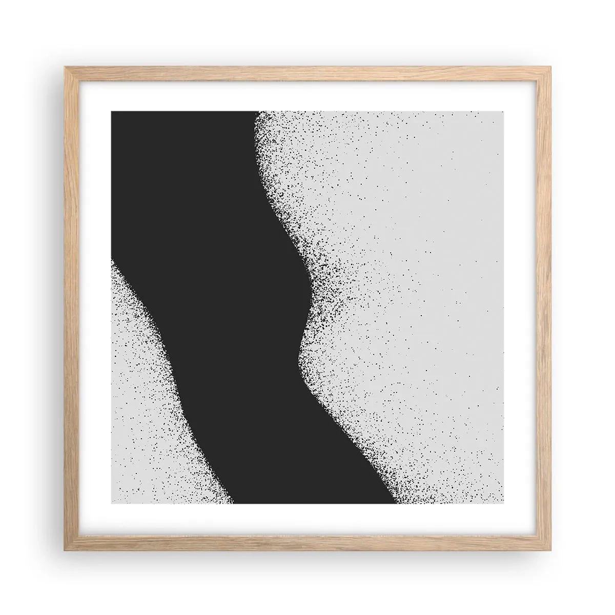 Poster in cornice rovere chiaro - Equilibrio fluido - 50x50 cm