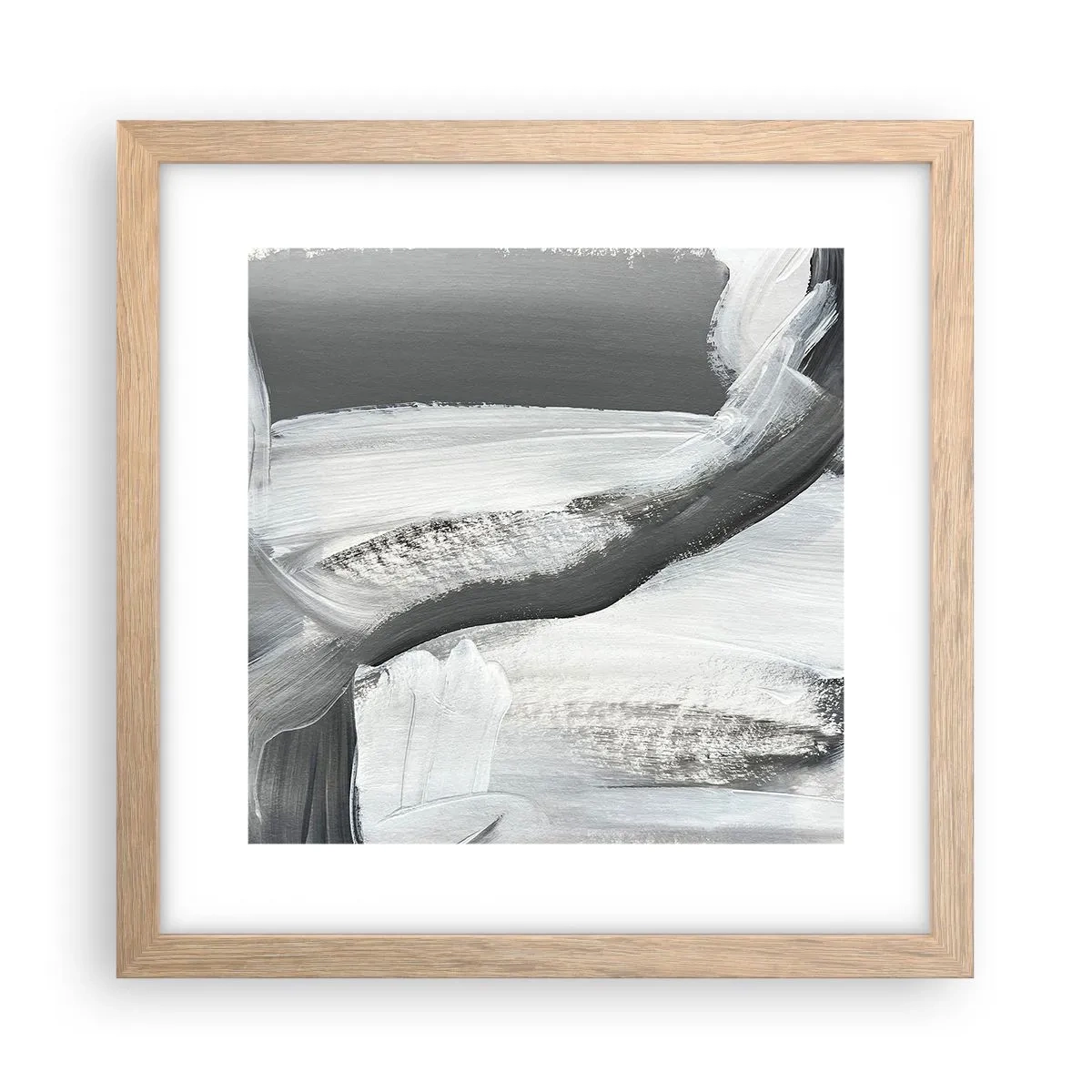 Poster in cornice rovere chiaro - Movimento deciso - 30x30 cm