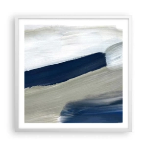 Poster in cornice bianca - Incontro con il bianco - 60x60 cm