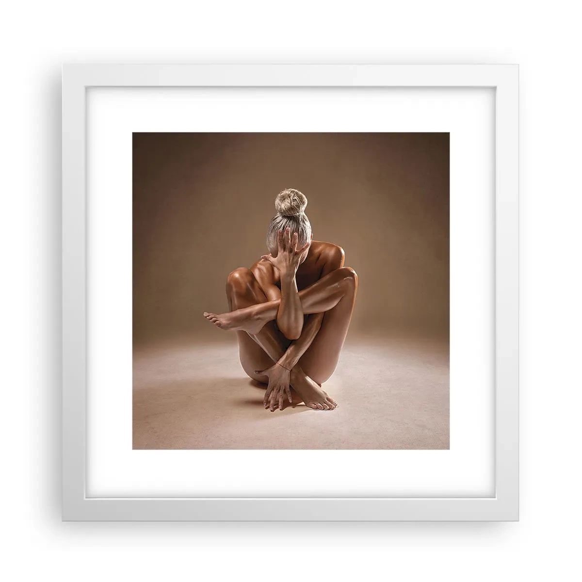Poster in cornice bianca - Unità di corpo e anima - 30x30 cm