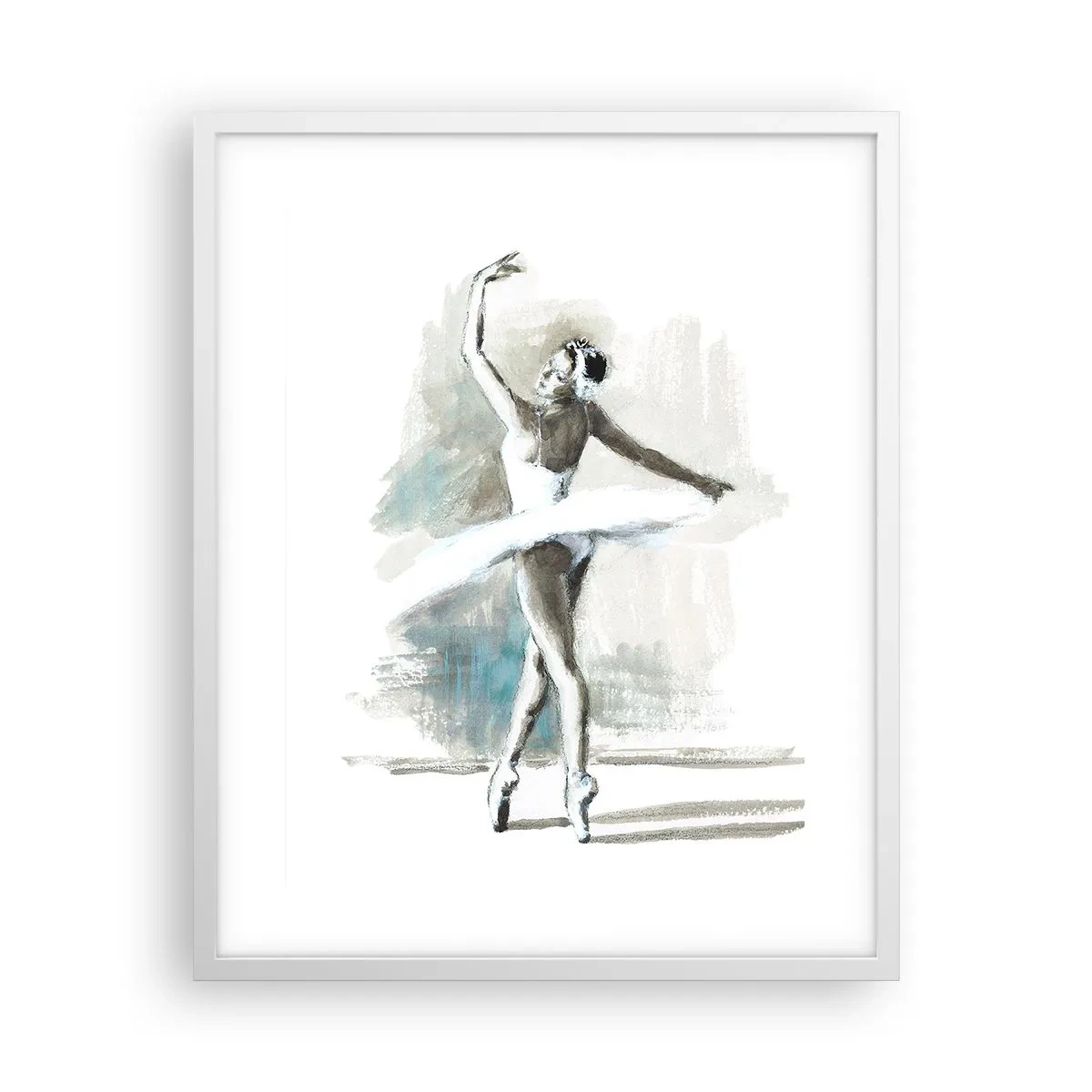 Poster in cornice bianca - Tramutata in un cigno - 40x50 cm