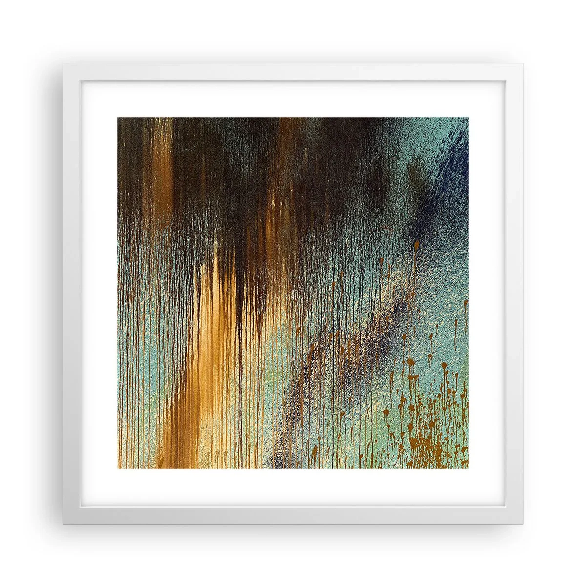 Poster in cornice bianca - Composizione cromatica non casuale - 40x40 cm