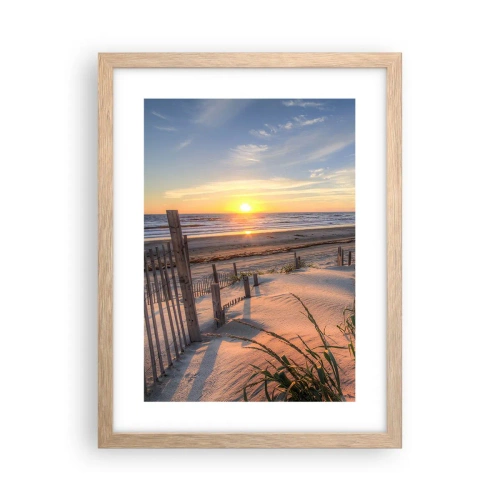 Poster in cornice rovere chiaro - Luci e ombre del vento - 30x40 cm