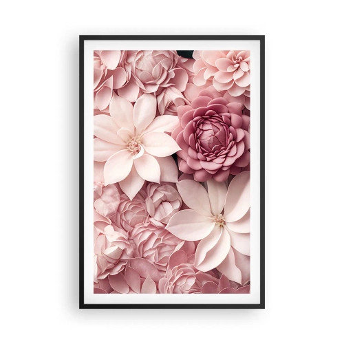 Poster in cornice nera - Nei petali di rosa - 61x91 cm