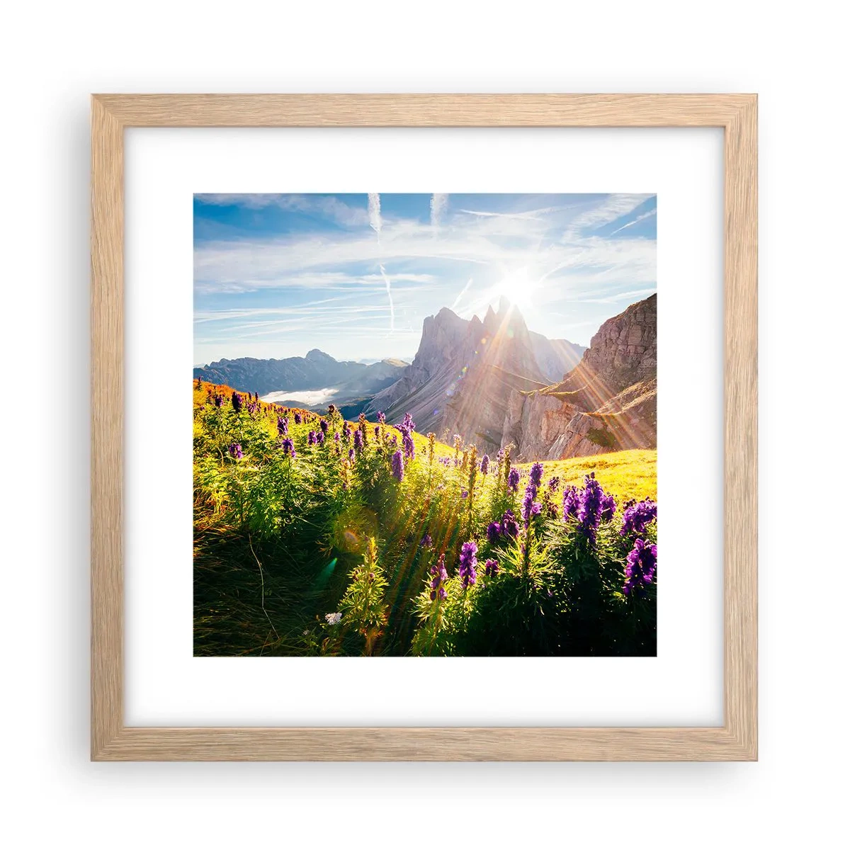 Poster in cornice rovere chiaro - La vita segreta delle erbe - 30x30 cm