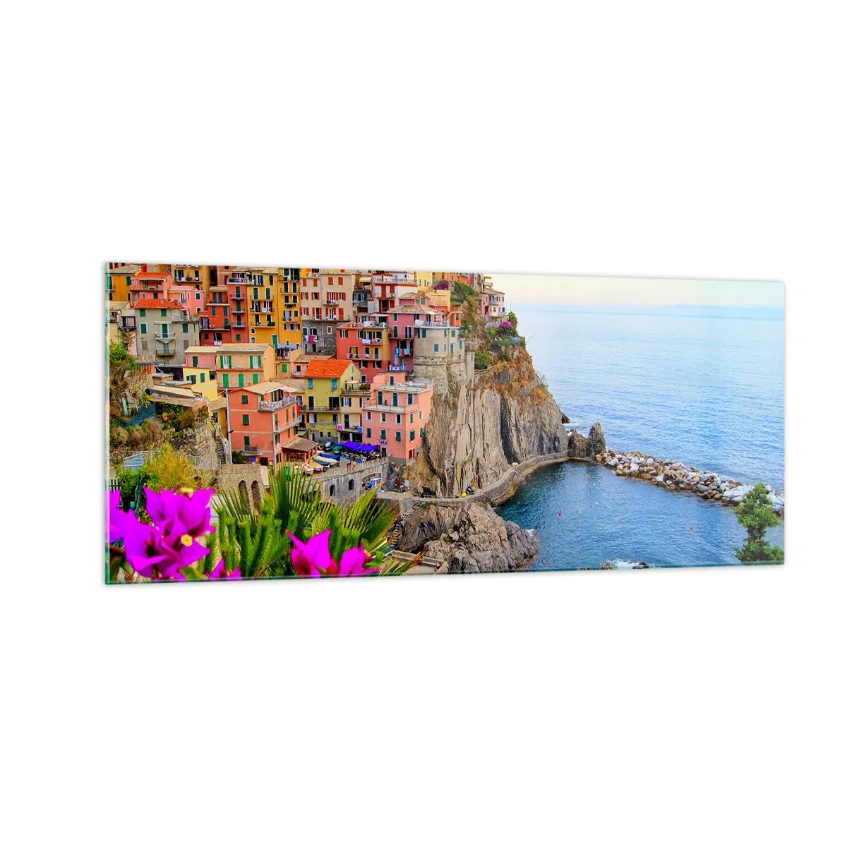 Quadro su vetro - La città che ride - 100x40 cm