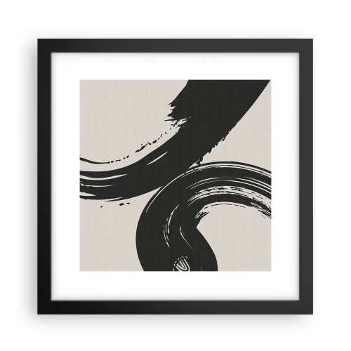Poster in cornice nera - Energico e circolare - 30x30 cm