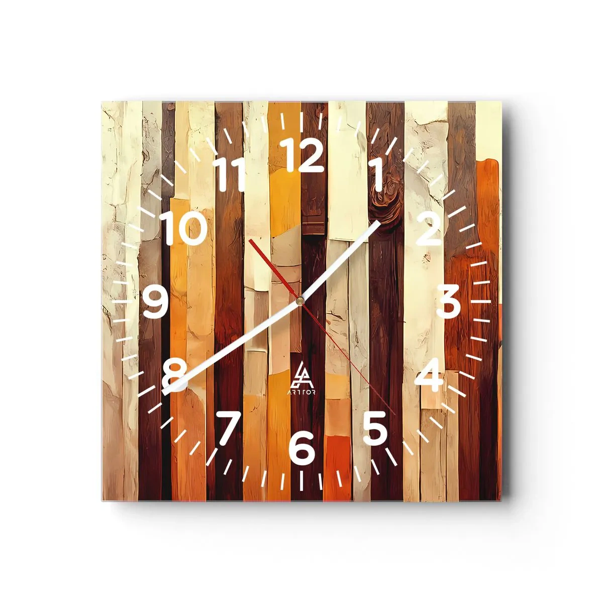 Orologio da parete - Orologio in Vetro - L'inno dei legni boschivi - 40x40 cm