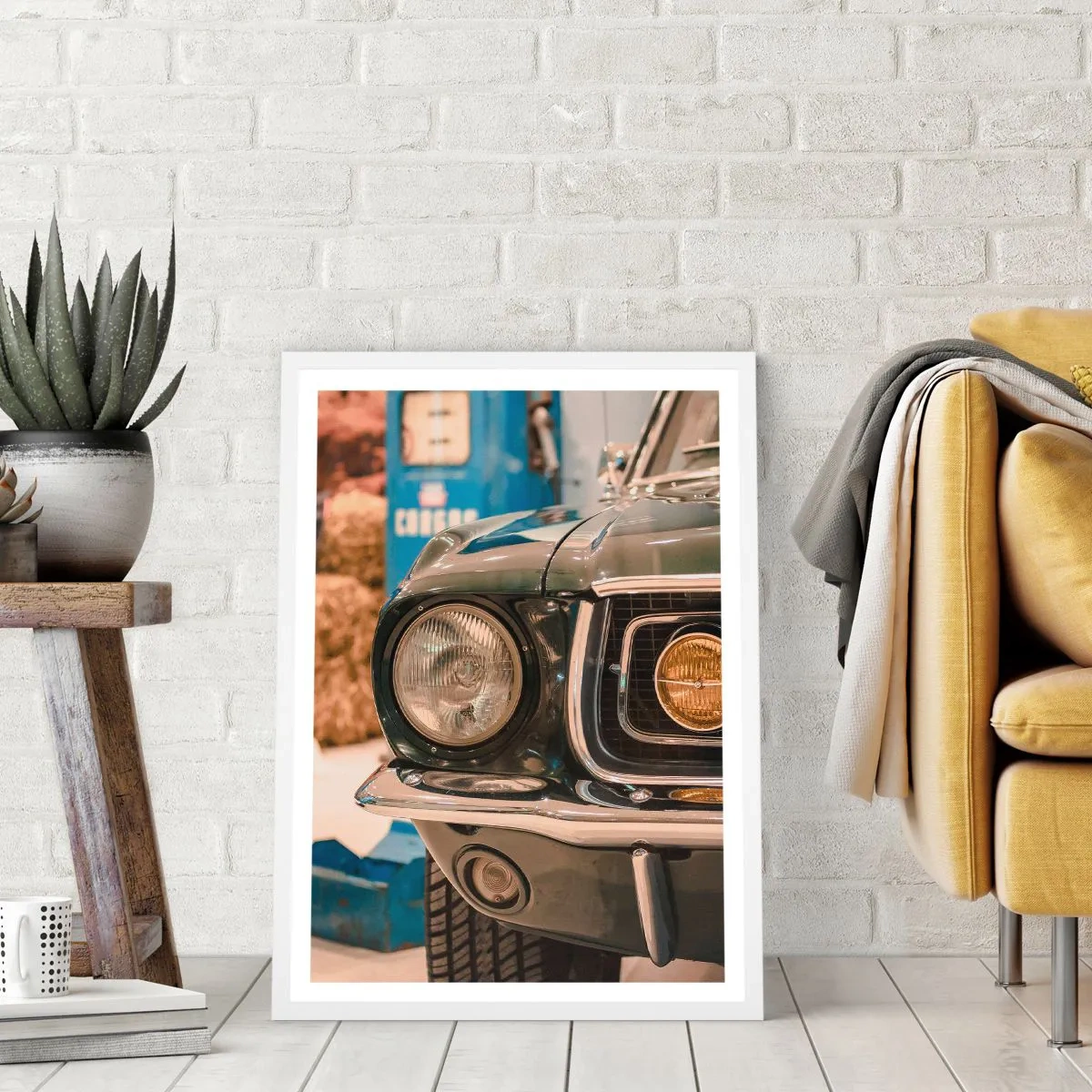 Poster in cornice bianca - Incontro con la leggenda - 40x50 cm