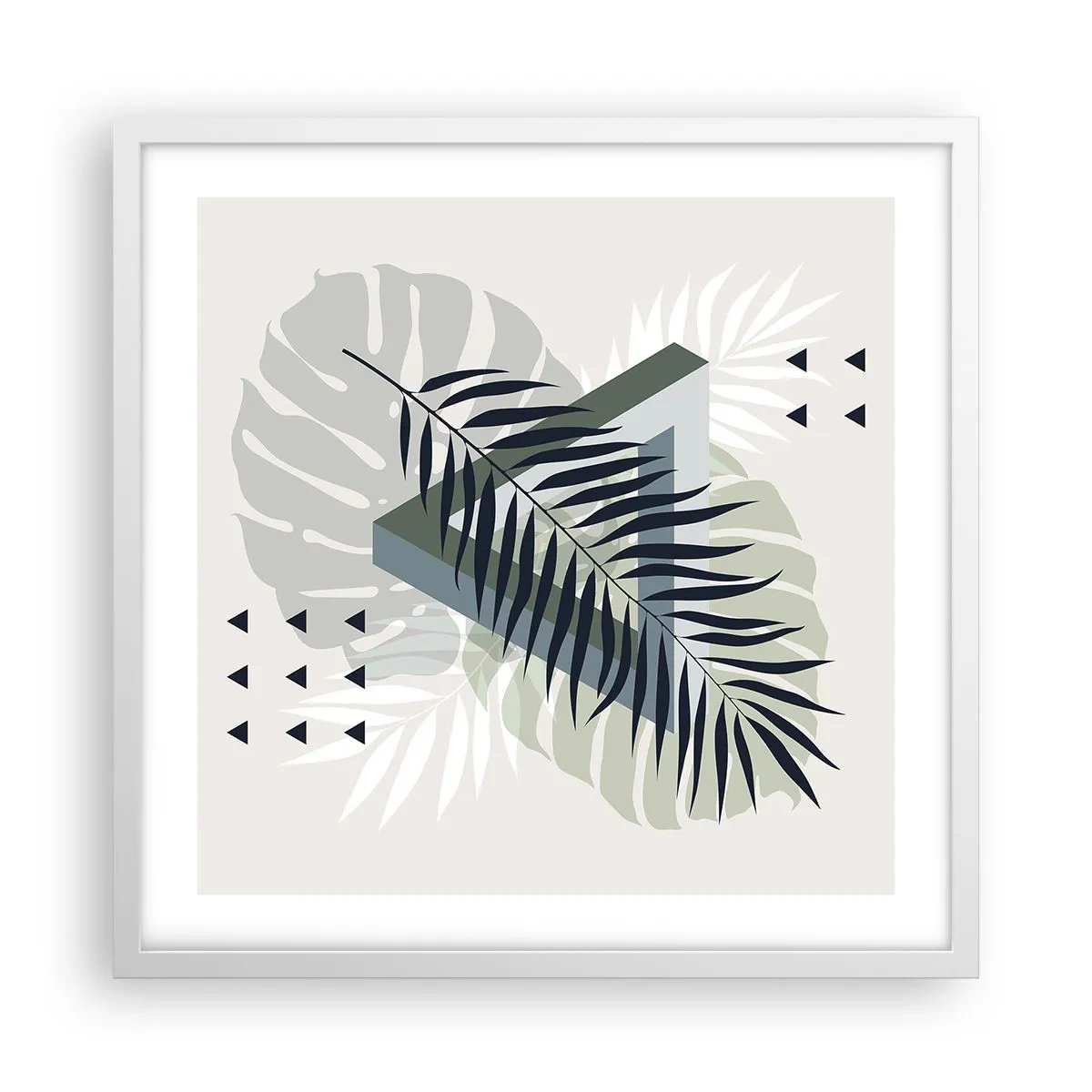 Poster in cornice bianca - Natura e geometria: due ordini? - 50x50 cm