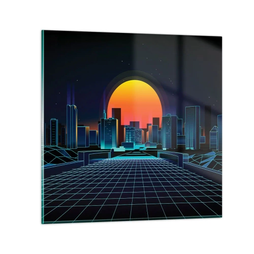 Quadro su vetro - Davvero vuoi tornare al mondo reale? - 30x30 cm