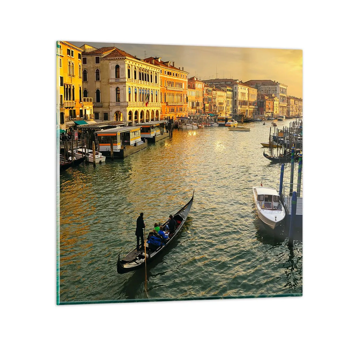 Quadro su vetro - Sul lato assolato della strada - 40x40 cm