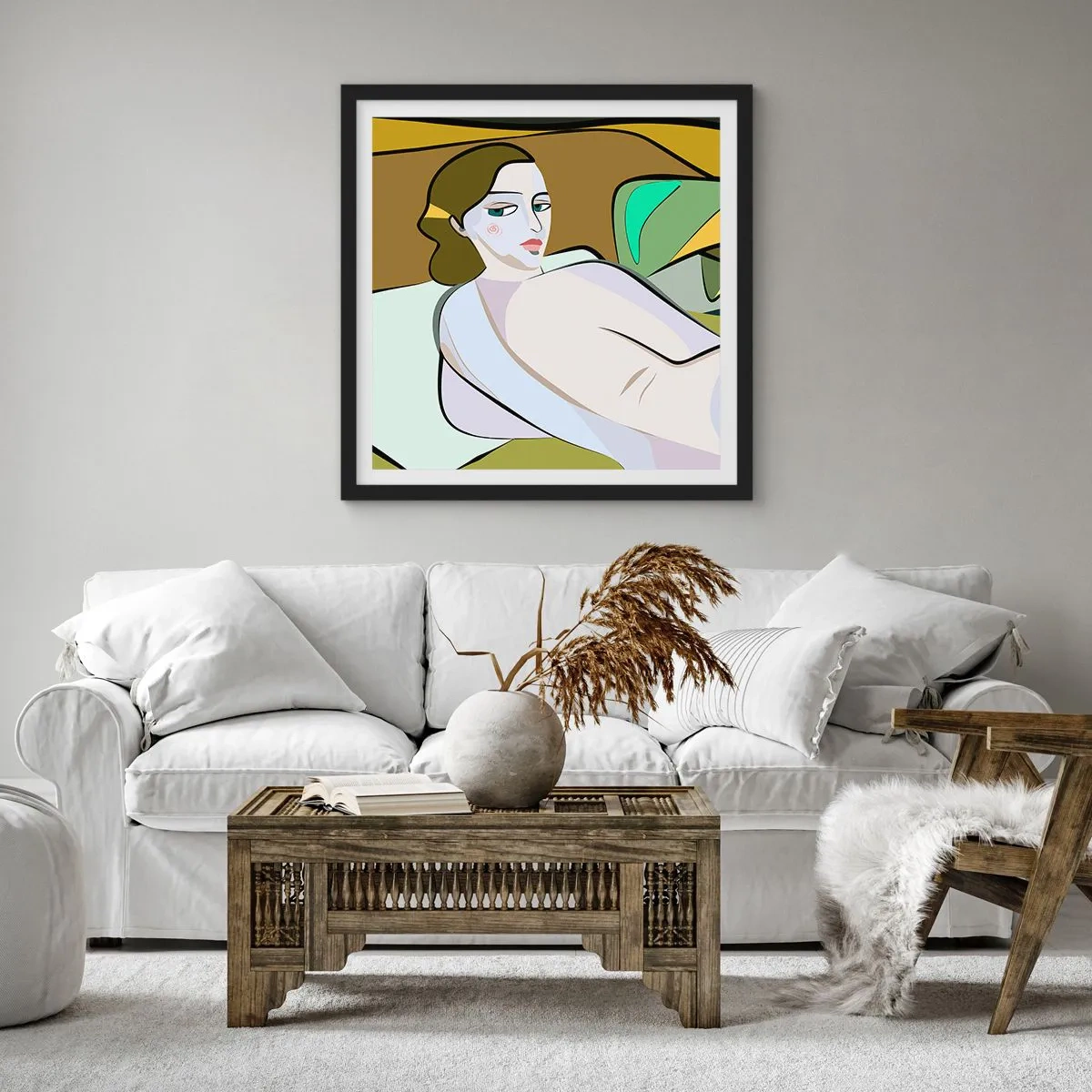 Poster in cornice nera - Ritratto intimo - 60x60 cm