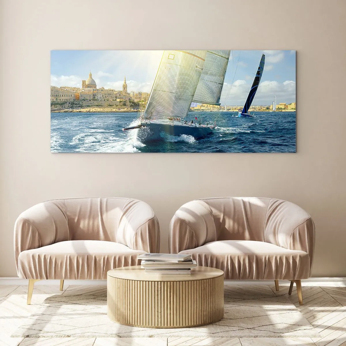 Quadro su vetro - Tempo di lasciare la città - 100x40 cm