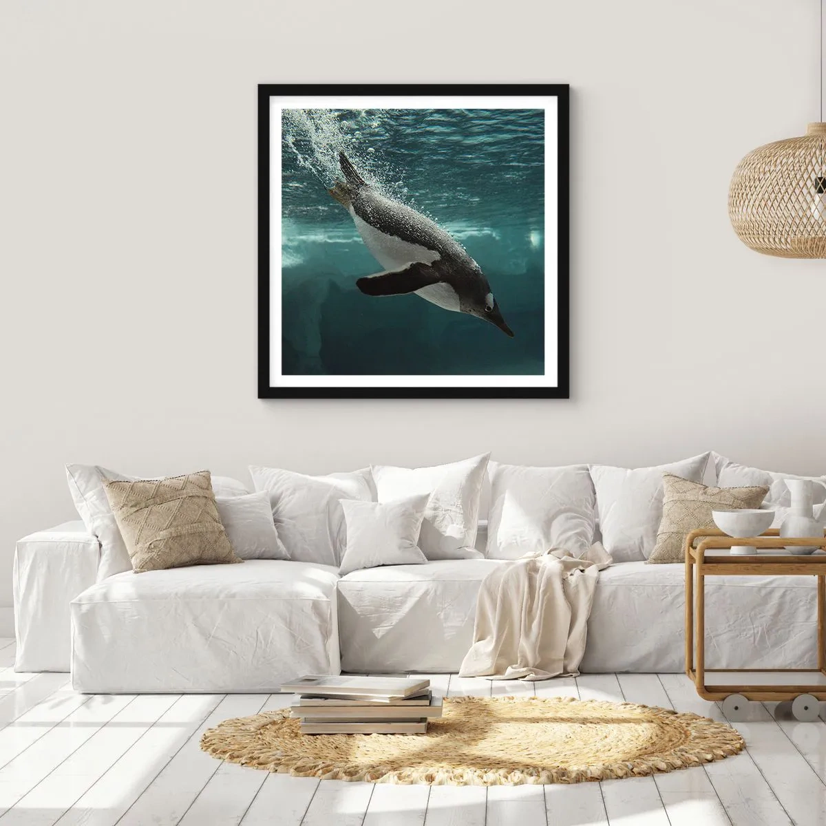 Poster in cornice nera - Benvenuto nel mio mondo - 40x40 cm