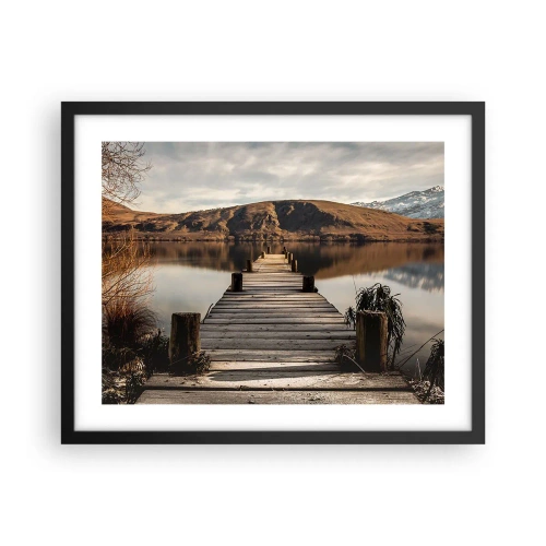 Poster in cornice nera - Paesaggio nel silenzio - 50x40 cm