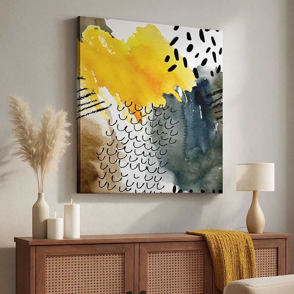 Quadro su tela - Stampe su Tela - L'incontro degli elementi - 30x30 cm